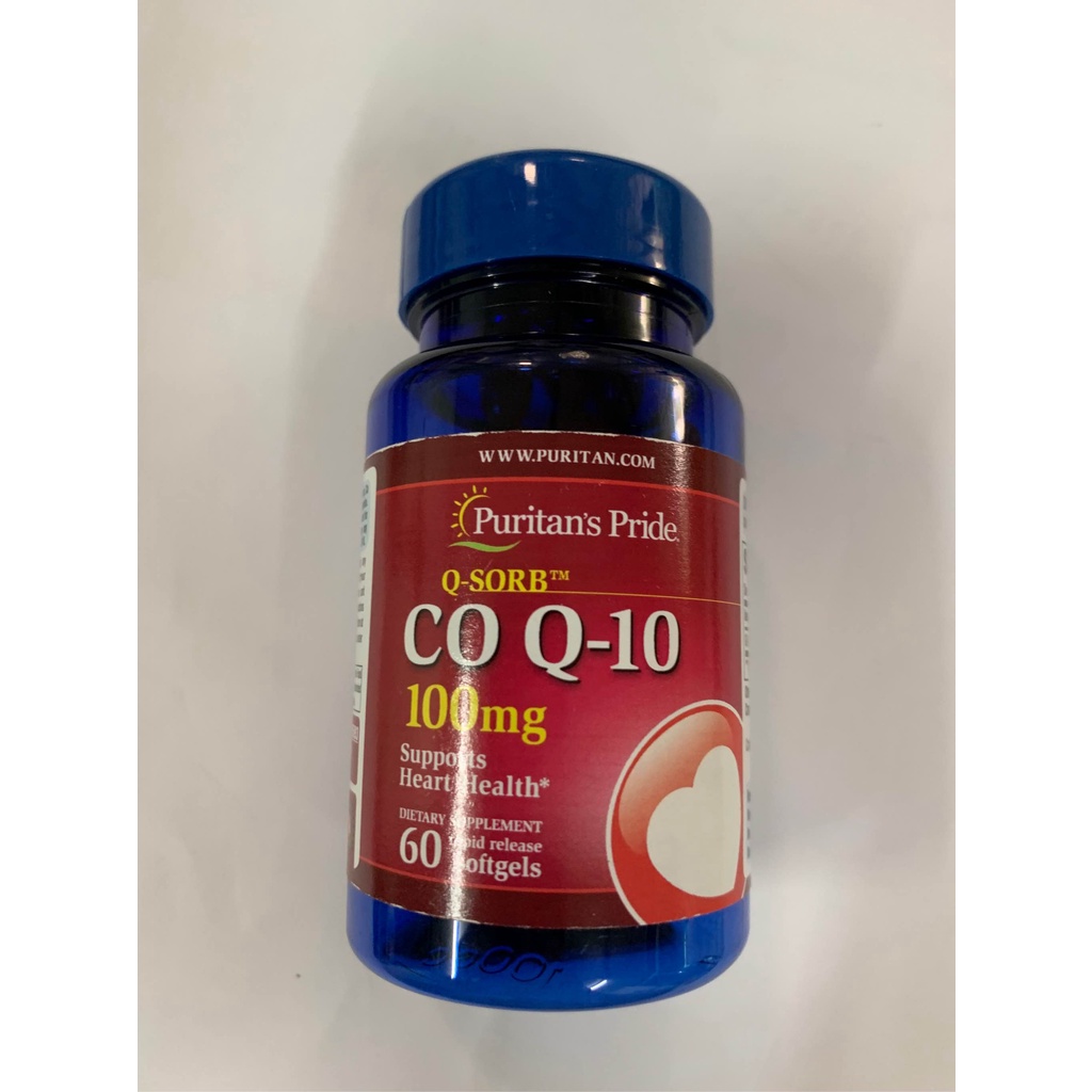 Viên Uống Coenzym Q10 Hỗ Trợ Tim Mạch Puritan's Pride CoQ10 100mg của Mỹ lọ 60 viên mẫu mới