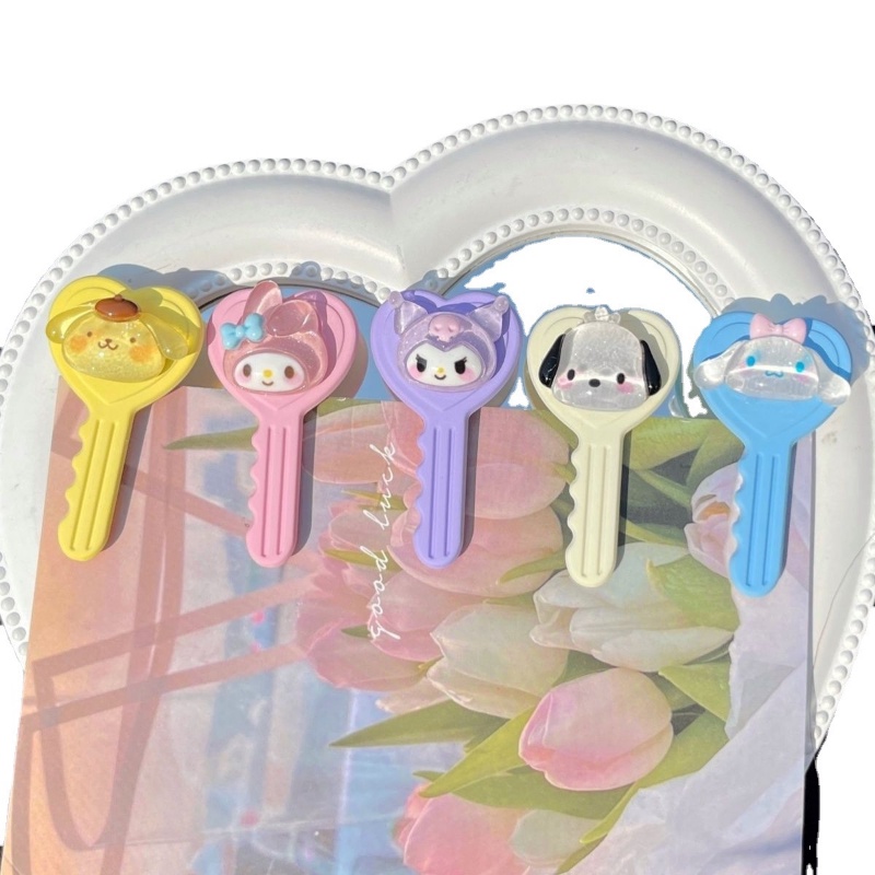 Kẹp Tóc Acrylic Màu Kẹo Ngọc Bích Họa Tiết Hoạt Hình Chú Chó Cinnamon Kulome Cá Tính Niche