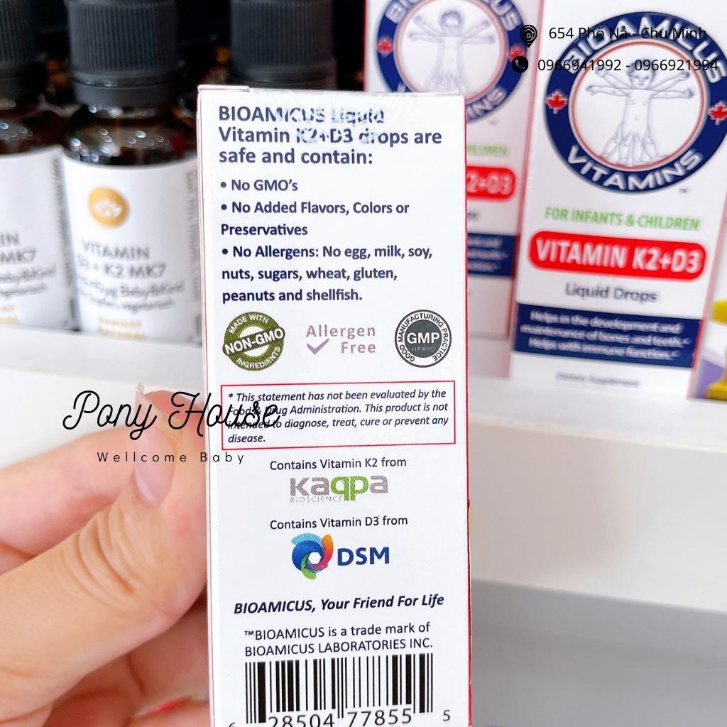 Vitamin D3K2 Mk7 Bioamicus Cho Bé Từ Sơ Sinh Giúp Bé Hấp Thu Canxi Tối Đa Chính Hãng