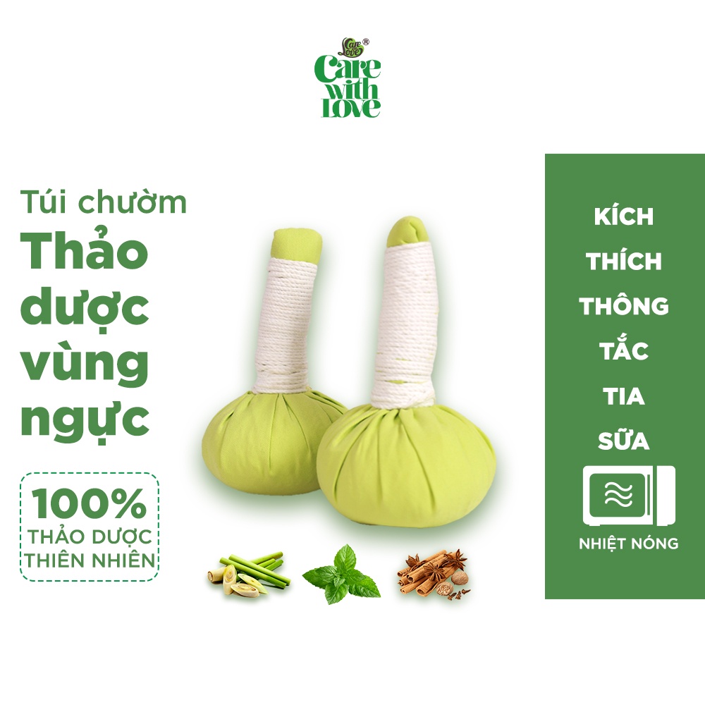 Túi Chườm Thảo Dược Vùng Ngực CARE WITH LOVE Giúp Kích Thích Tăng Cường Sữa Cho Phụ Nữ Sau Sinh