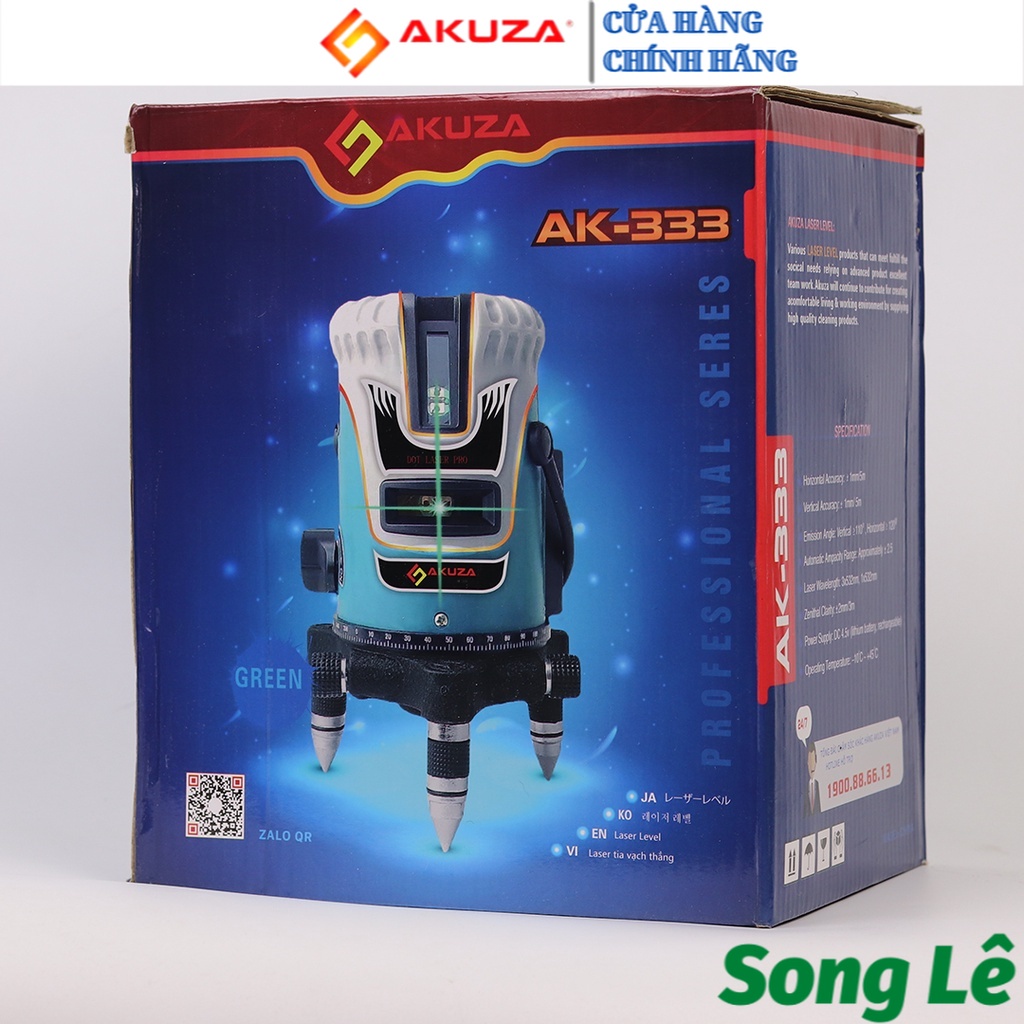 [HCM] Máy cân bằng laser AKUZA AK 333 5 tia xanh FULL PHỤ KIỆN