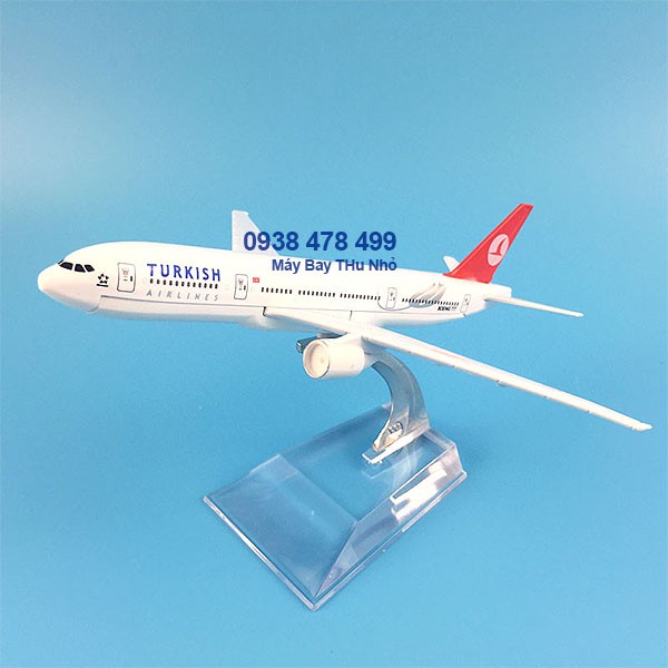 Mô Hình Kim Loại Máy Bay Turkish Air - Thổ Nhĩ Kỳ - 16cm Kèm Đế Mica - 8990