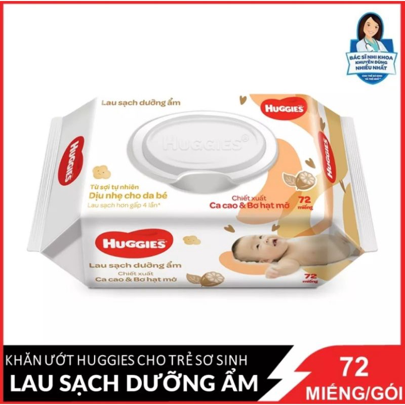 Khăn ướt cao cấp không mùi và có mùi HUGGIES và  Aiko - Aikun cho bé