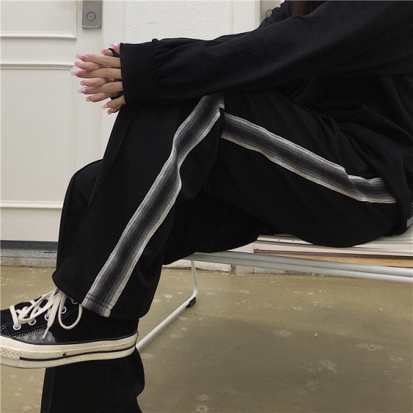 Quần thể thao ZHELIHANGFEI lưng cao ống rộng thời trang năng động