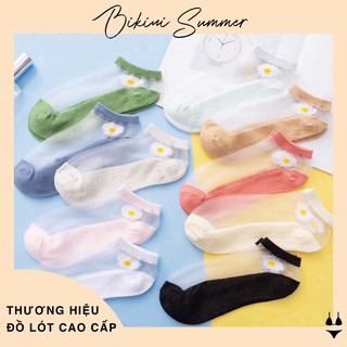 Set 10 Đôi Tất Ren Lụa Hoa Cúc