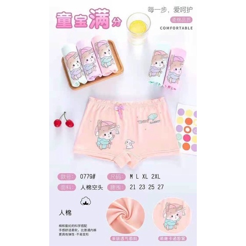 Combo 05 quần chip đùi bé gái (M.L.XL)