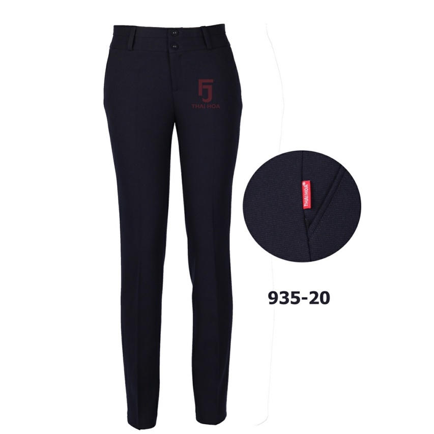 CHÍNH HÃNG THÁI HOÀ Quần tây vải dày mềm màu xanh đen 935-20 79-20