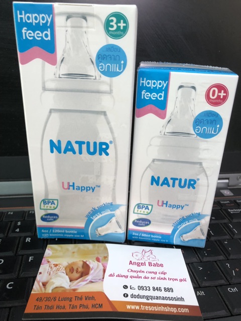 Bình Sữa UHappy NATUR cổ hẹp