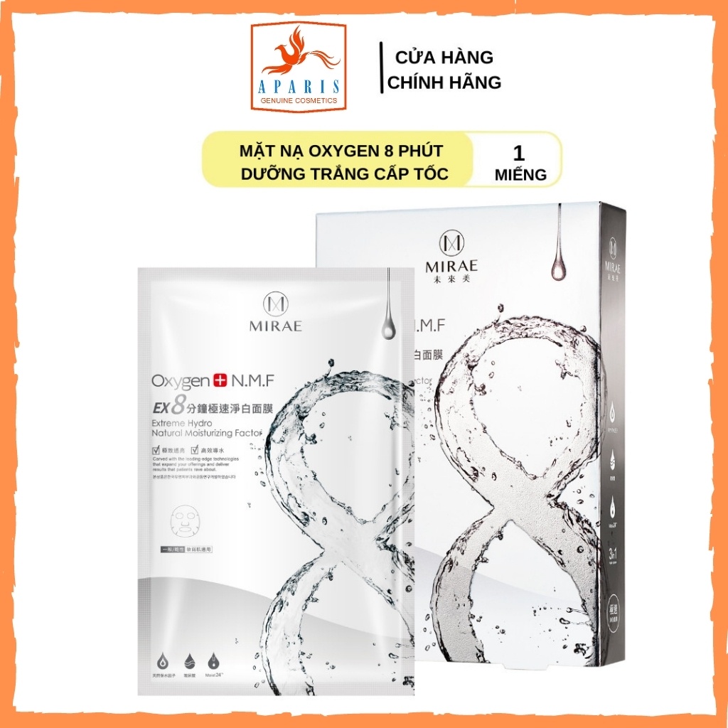Mặt Nạ Dưỡng Trắng Cấp Tốc Mirae - Oxygen [1 Miếng] EX 8 Phút Cung Cấp Độ Ẩm Giúp Da Sáng Bóng | BigBuy360 - bigbuy360.vn