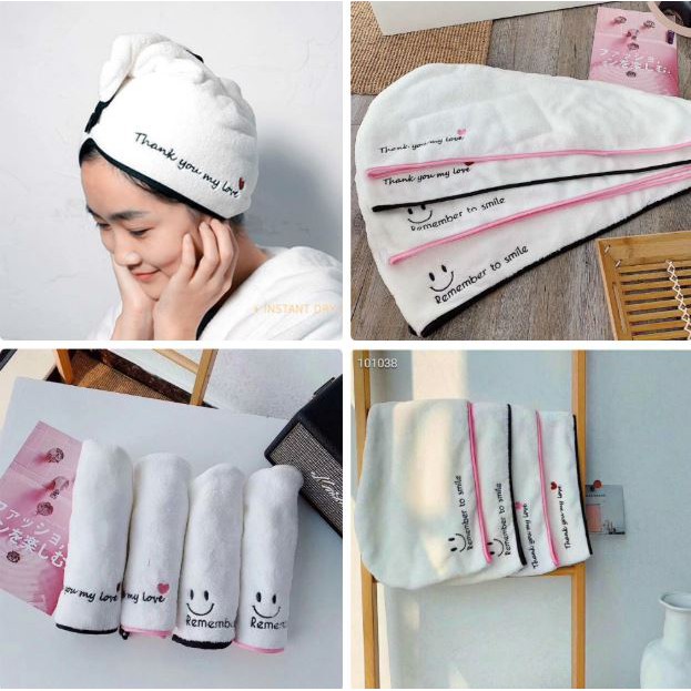 Khăn lau khô tóc siêu nhanh.