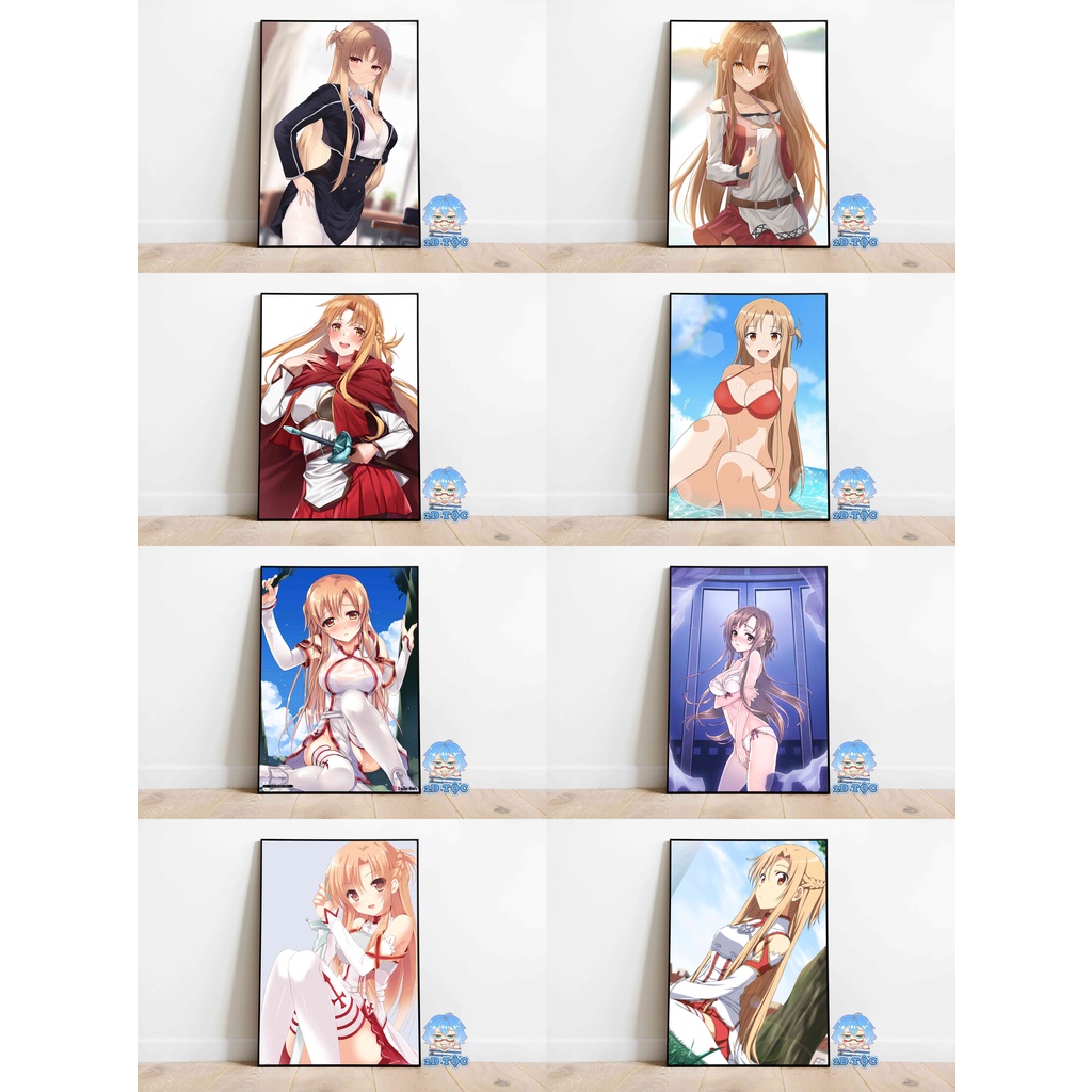Tranh poster A3 dán tường Yuuki Asuna (8) Anime Manga Light Novel Sword Art Online  - 2D Tộc Shop