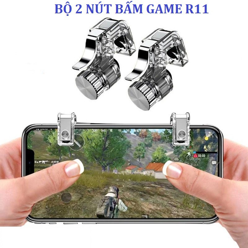 Nút Bấm Cơ R11 Chốt Vặn Trên Điện Thoại Hỗ Trợ Chơi Game PUBG Mobile, Ros Mobile,Free Frie, Rules of Survival (Bộ 2 Nút)