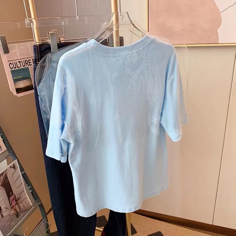 NRVP Áo Thun Tay Ngắn Cổ Tròn Thời Trang Mùa Hè Phong Cách Hàn Quốc Mới