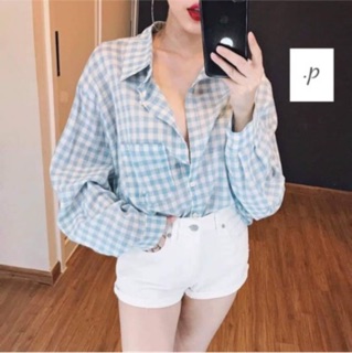 Áo sơ mi kẻ karo chất đũi 02 02