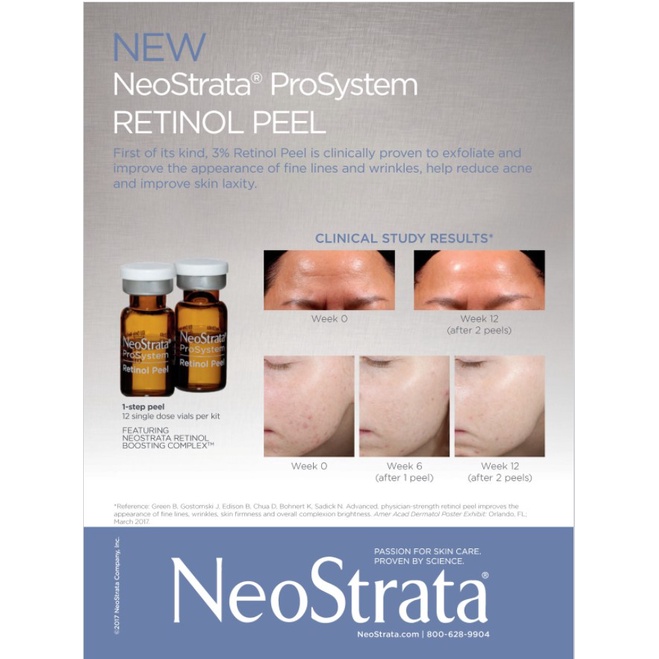 Peel da sinh học NeoStrata prosystem retinol peel 1.5ml