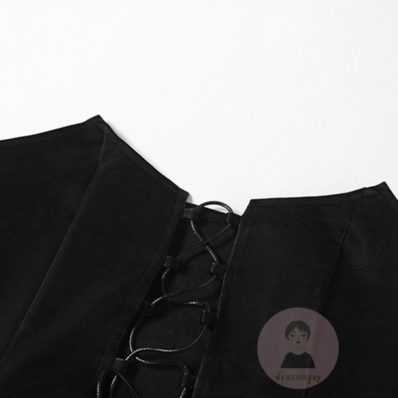 Áo Ống Có Dây Chéo Màu Sắc Trơn Thời Trang Mùa Hè Dành Cho Nữ