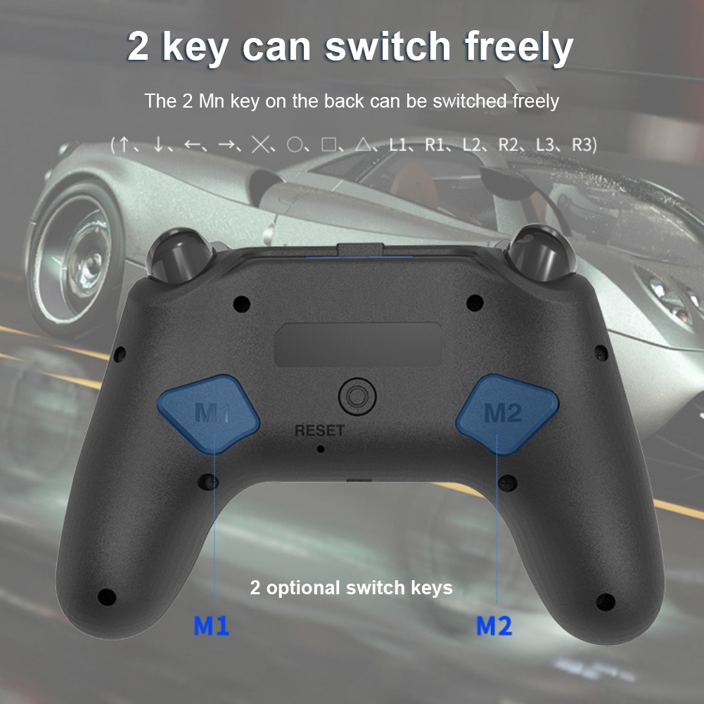 Tay Cầm Chơi Game Ps4 Tương Thích Bluetooth Cho Tay Cầm Chơi Game Ps4 Hỗ Trợ Lập Trình Macro Rung Kép Okase