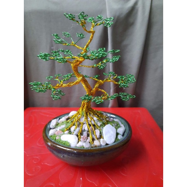 Cây bonsai mini bằng kẽm si