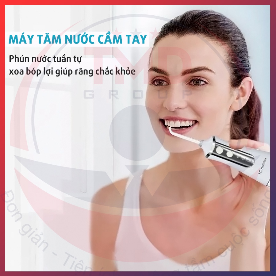 Máy tăm nước cầm tay TMD GROUP dung tích 350ml Công suất cực mạnh loại bỏ mọi thức ăn thừa, mảng bám trên răng