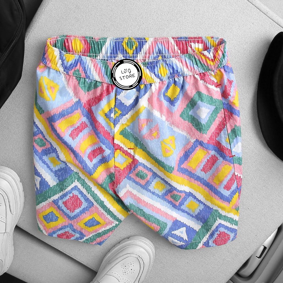 Quần đùi ngủ mặc ở nhà cho nam BIG SIZE từ 75 - 90kg - Lưng thun co dãn thoải mái, vải cotton mềm mịn, thấm hút mồ hôi | BigBuy360 - bigbuy360.vn