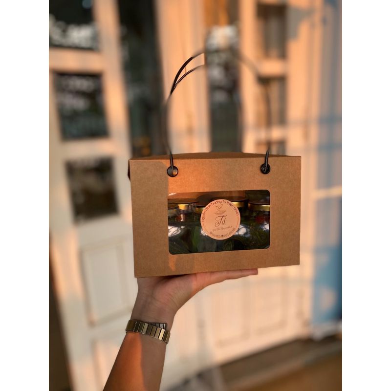 Hộp đựng bánh dứa Kraft set 10 hộp/20 hộp