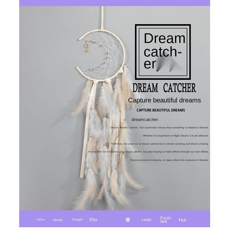 Dream catcher Hình Mặt Trăng Xinh Xắn Dùng Để Trang Trí