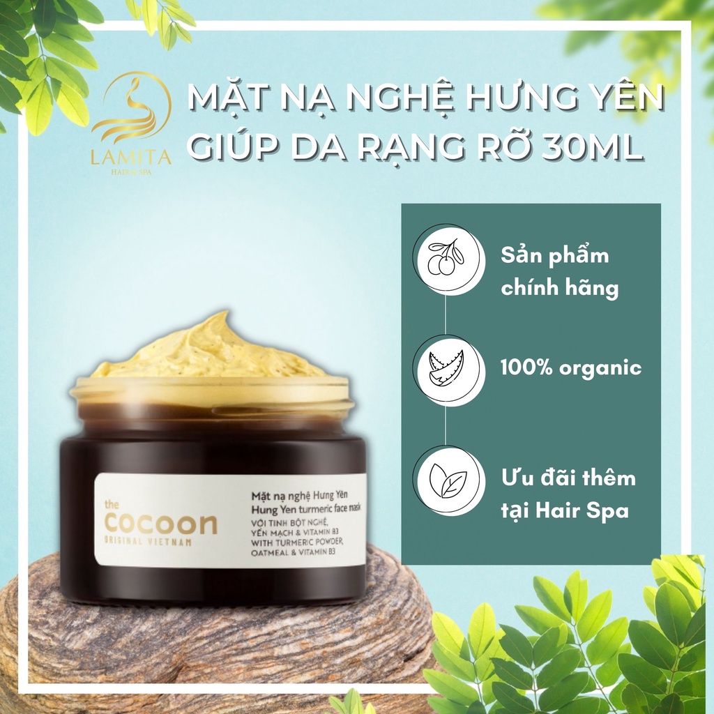 Mặt nạ nghệ Hưng Yên Cocoon giúp da rạng rỡ và mịn màng 30ml Lamita Hair Spa - LS031