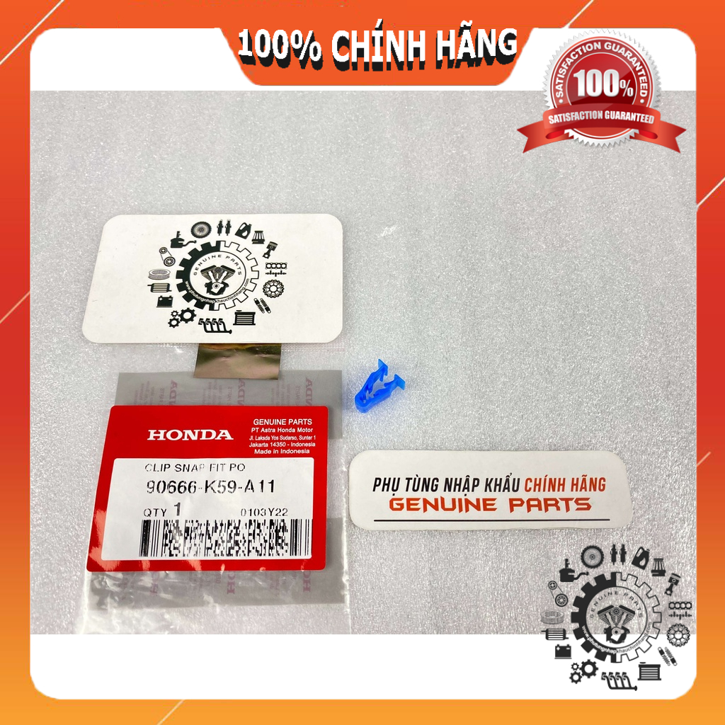 chốt kẹp nhựa HONDA xanh chính hãng Honda Indo 90666K59A11