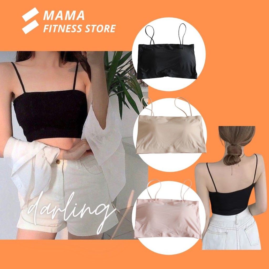 Áo 2 Dây CropTop ôm body - crt Thun có mút đệm ngực- vãi thun lạnh bst 4 màu  *Darling* L601 | BigBuy360 - bigbuy360.vn