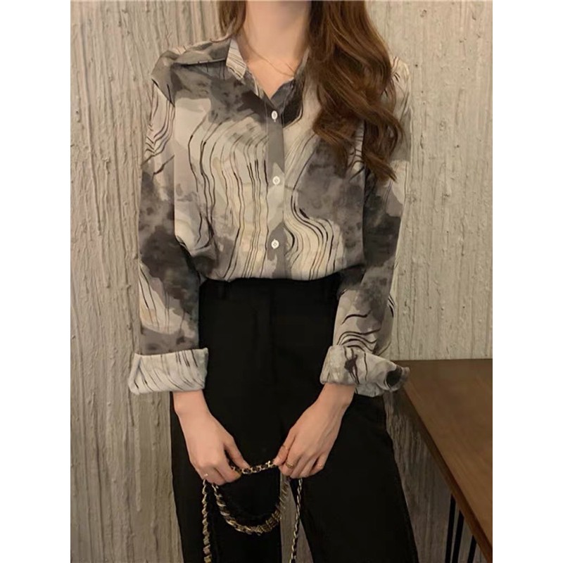 ÁO SƠ MI VOAN HOẠ TIẾT VÂN VINTAGE