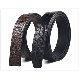 Dây thắt lưng da bò dập vân cá sấu