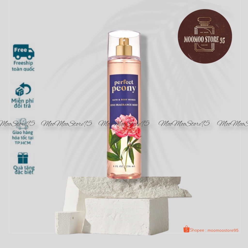 Xịt thơm toàn thân 𝐁𝐚𝐭𝐡 &amp; 𝐁𝐨𝐝𝐲 𝐖𝐨𝐫𝐤𝐬 mùi Perfect Peony