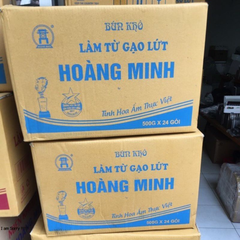 Sỉ 1thùng bún phở đỏ Hoàng Minh/ bún đen thùng 24 gói 500g eatclean siêu hấp dẫn