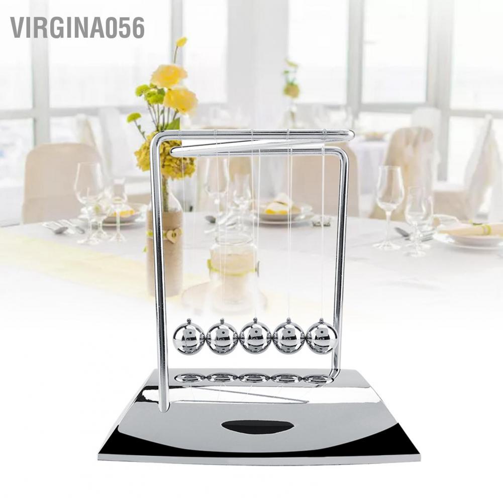 Virgina056 Newton's Cradle Balance Steel Balls Physics Science Pendulum Ornaments Toy Desk