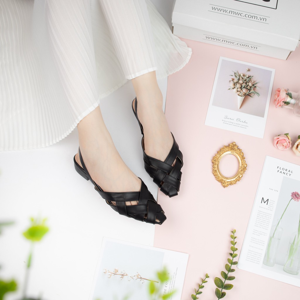 Giày búp bê nữ quai đan mũi rọ MWC NUBB- 2196 | BigBuy360 - bigbuy360.vn