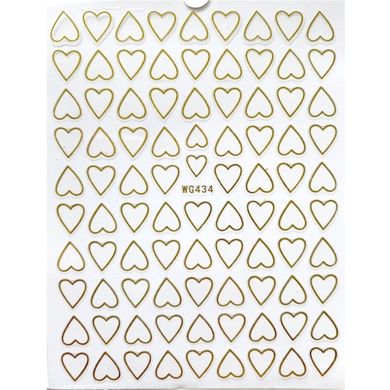 [Hàng mới về] Tờ nhãn dán chuyển nước trang trí móng tay hình trái tim