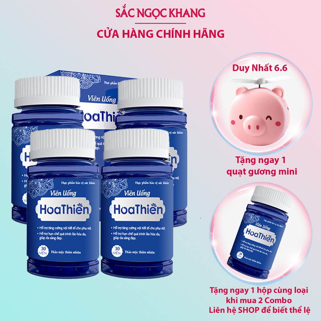 Combo 4 Viên Uống Hoa Thiên Hộp 30 viên
