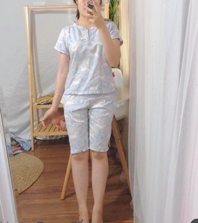 Bộ mặc nhà thô lụa