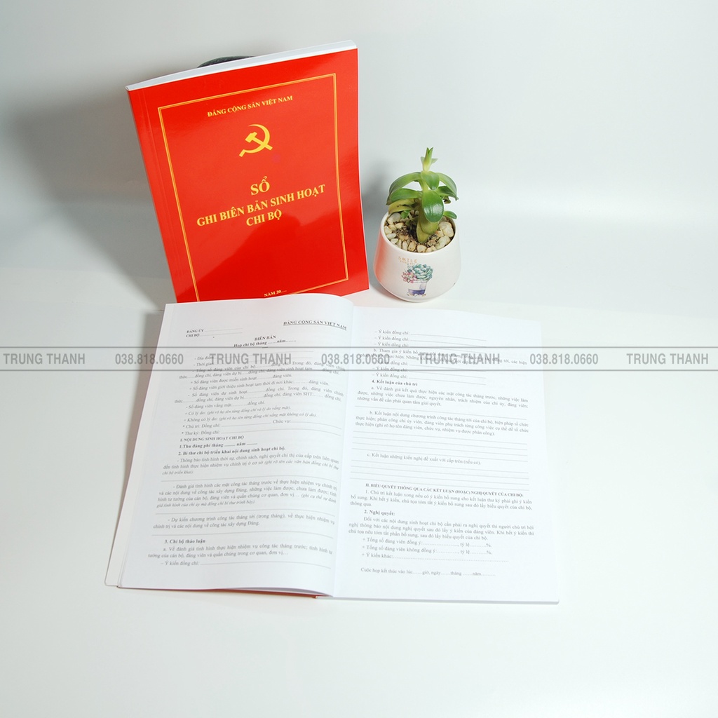 Sổ ghi biên bản sinh hoạt Chi bộ
