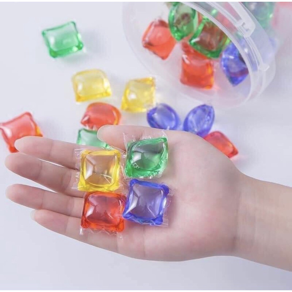 [ HỘP 30 VIÊN ] Viên giặt xả quần áo, viên Gel giặt quần áo  giặt sạch, làm mềm vải, tạo mùi hương