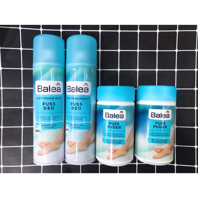 BỘT VÀ XỊT KHỬ MÙI HÔI CHÂN - KHÁNG KHUẨN BALEA CHO NAM NỮ