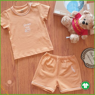 [BU Đây 2021 - Sale Bu 2021] - Bộ Cộc Tay Quần Lửng Cài Vai Vải Organic Cotton Bu Baby Mềm Mịn Mát An Toàn