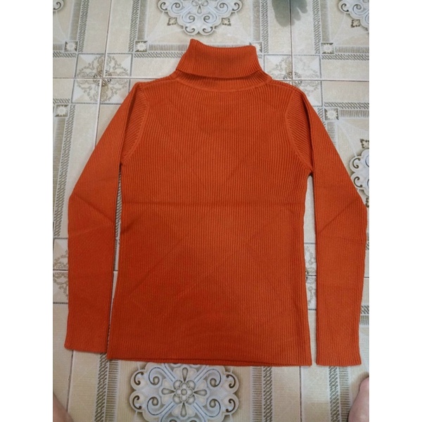 Áo thun len cổ lọ tay dài dày dặn