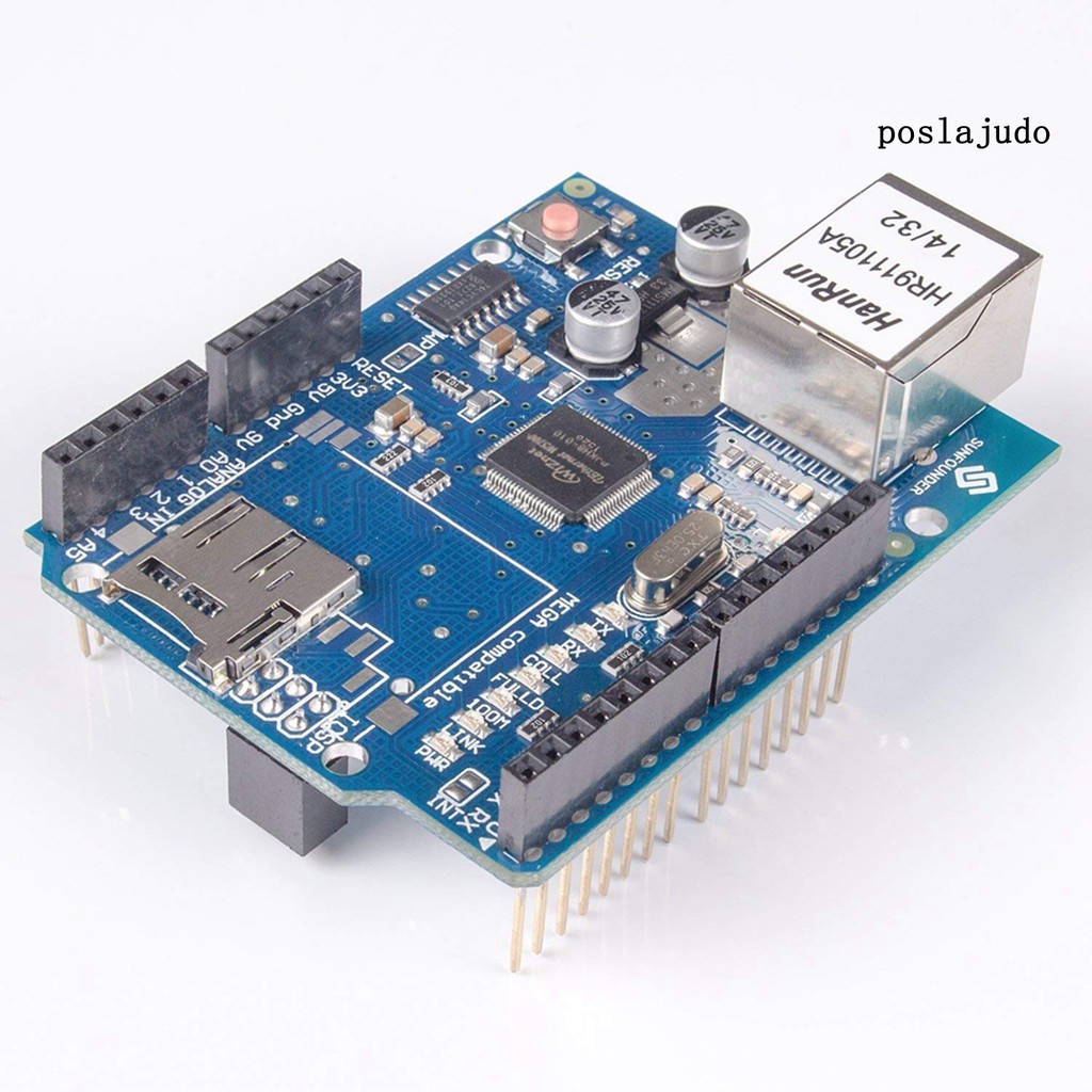 Bảng Mạch Hỗ Trợ Hoss_Usb Ethernet W5100 Cho Arduino Mega Uno