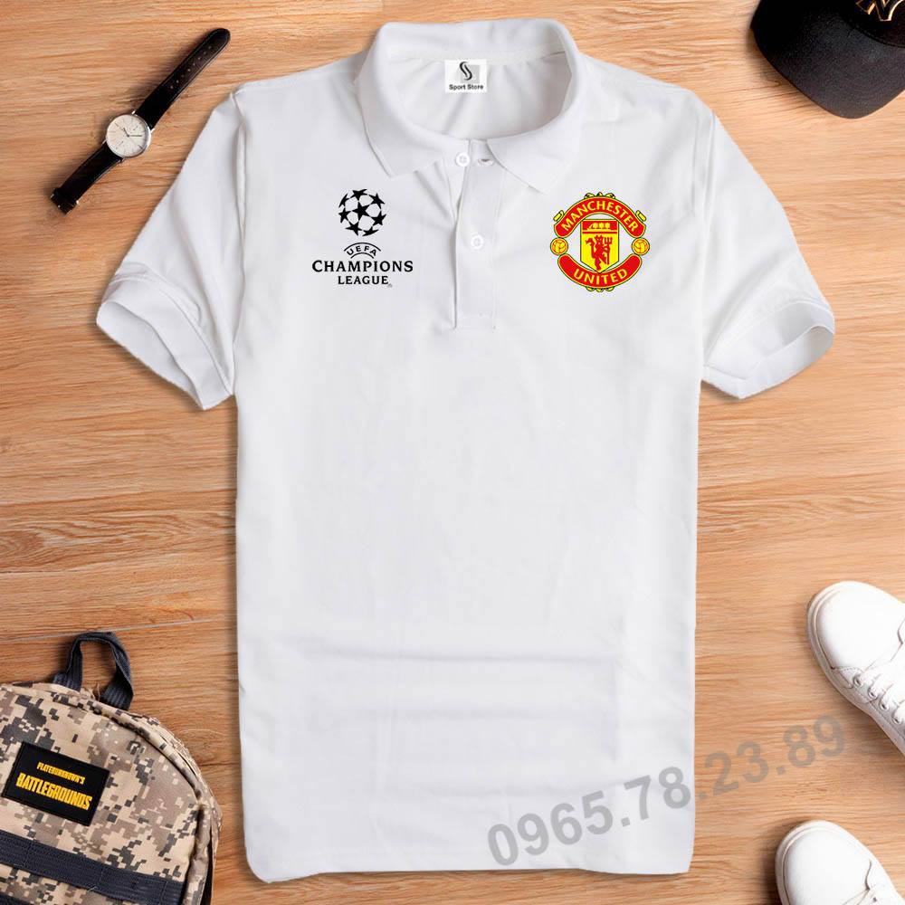 Áo Thun Polo cổ bẻ ngắn tay MU - C1 Manchester United Nam Nữ Cao Cấp, cotton mát ko bông xù, trẻ trung sang trọng GUCATI | BigBuy360 - bigbuy360.vn
