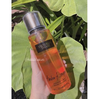 Xịt thơm body mist victoria's secret amber romance