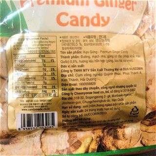 Kẹo Gừng Cao Cấp Hàn Quốc Premium Ginger Candy (Gói 200g)