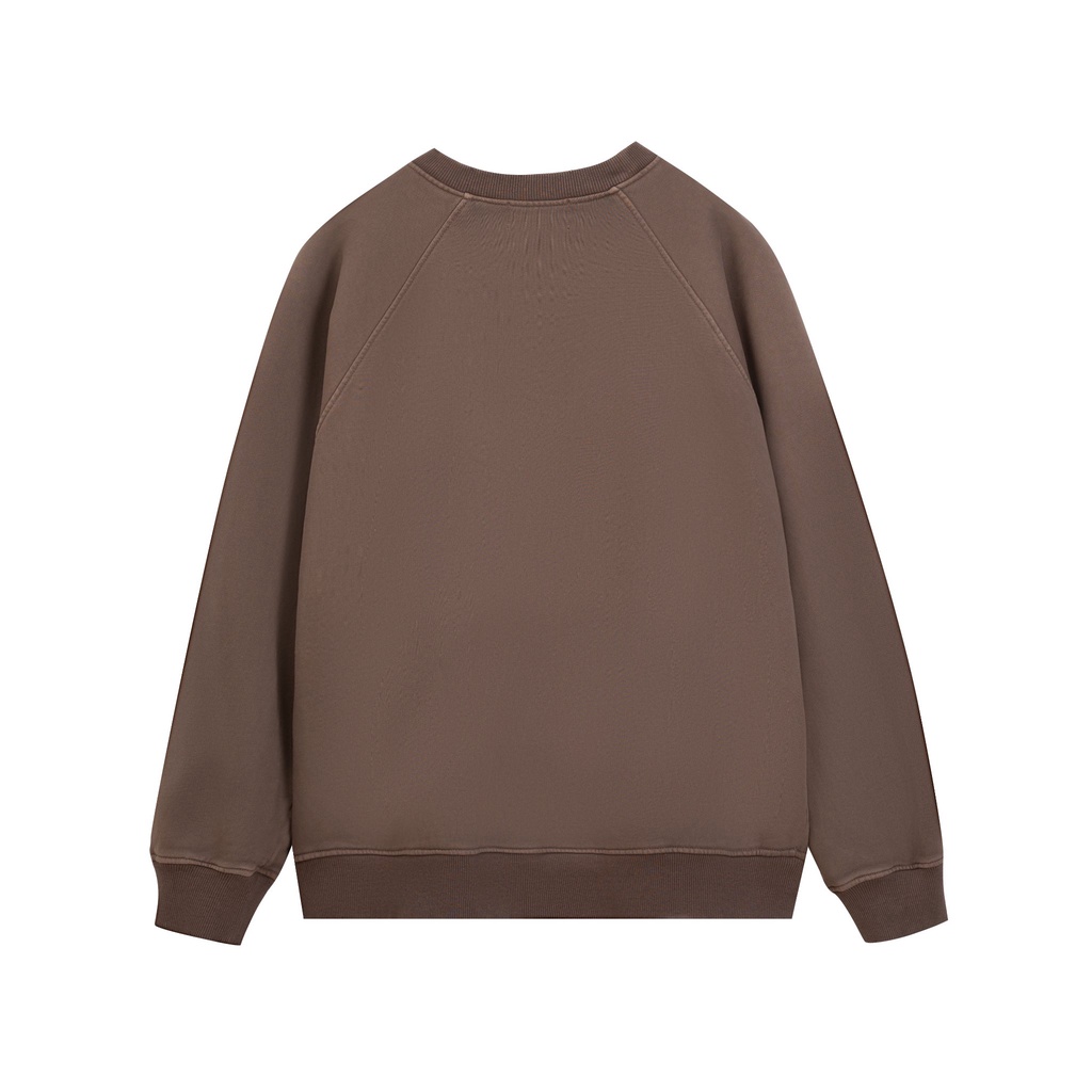 Áo nỉ dài tay WASHED HOOD BLANK - YOUNG GREEN
