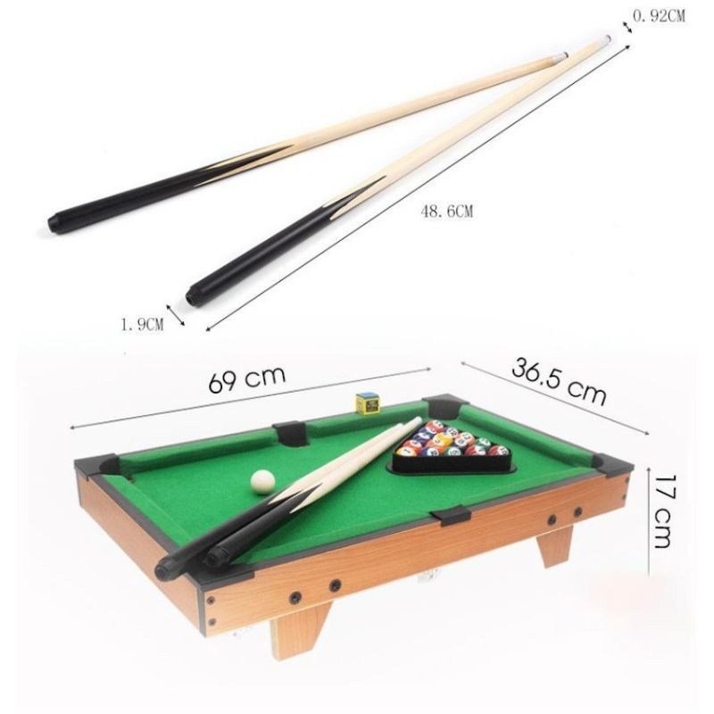 Bộ Bóng Bi A 16 Bóng Đủ Kích Cỡ Cho Bàn Bi A Mini Dài 51cm, 69cm, 92cm, 1.2m và 1.4m