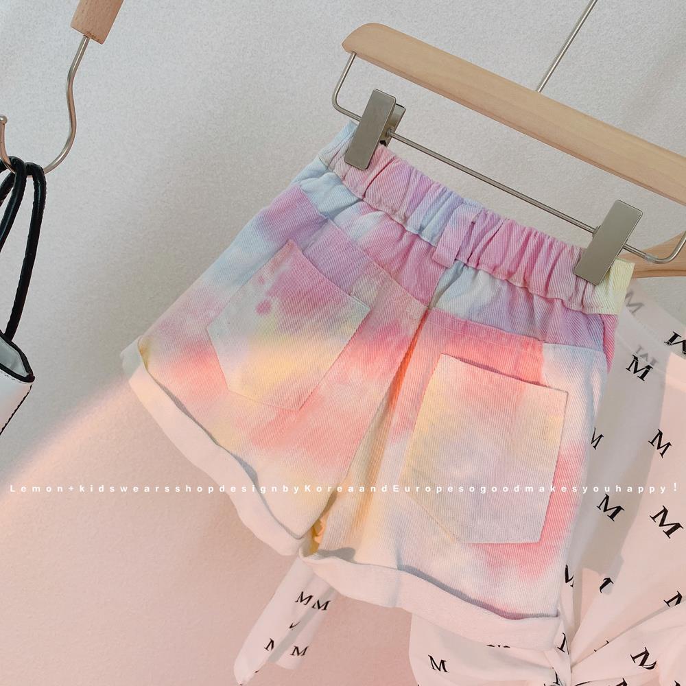 Quần Short Nhuộm Màu Thời Trang Mùa Hè Hàn Quốc Mới Cho Bé Gái